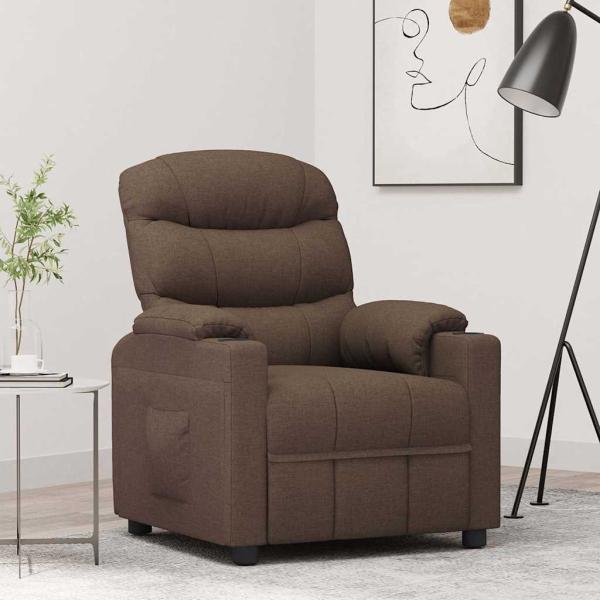 ARDEBO.de - Relaxsessel Braun Stoff