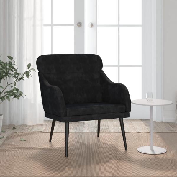 ARDEBO.de - Sessel Schwarz 63x76x80 cm Samt