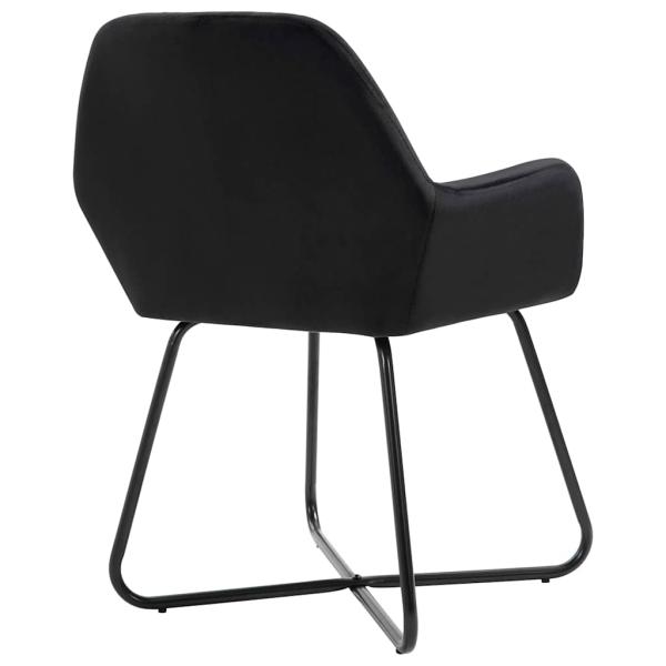 Esszimmerst?hle 6 Stk. Schwarz Samt