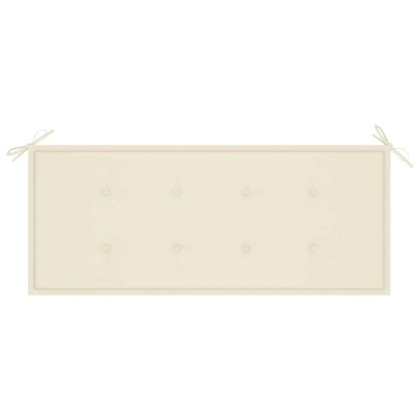 Klappbare Gartenbank mit Auflage 118 cm Bambus