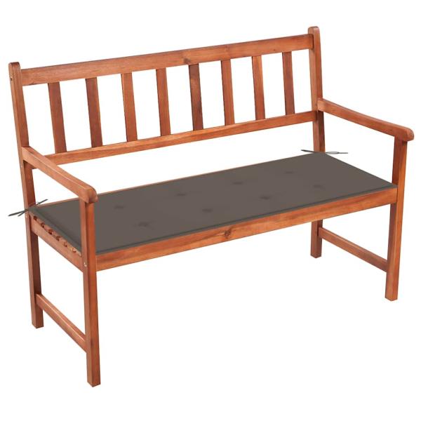 ARDEBO.de - Gartenbank mit Auflage 120 cm Massivholz Akazie