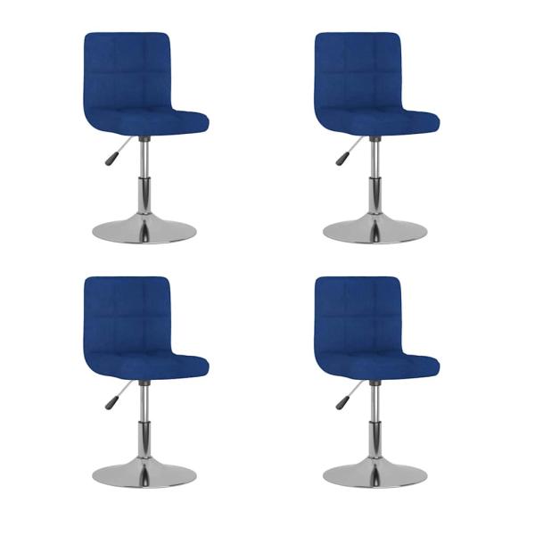 ARDEBO.de - Esszimmerstühle 4 Stk. Drehbar Blau Stoff