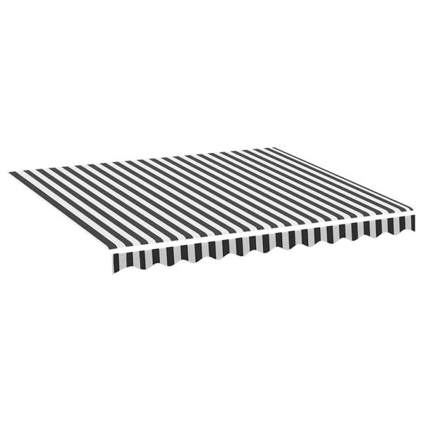 Ersatzstoff für Markise Anthrazit und Weiß 300x250 cm Polyester