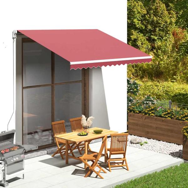 ARDEBO.de - Ersatzstoff für Markise Burgunderrot 350x250 cm Polyester