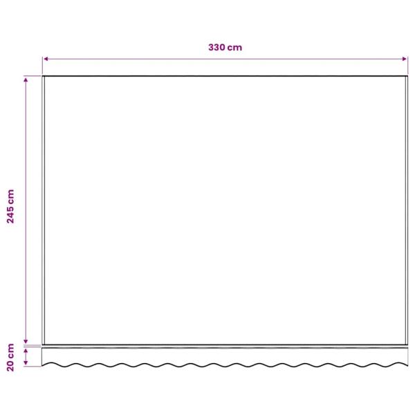 Ersatzstoff für Markise Burgunderrot 350x250 cm Polyester