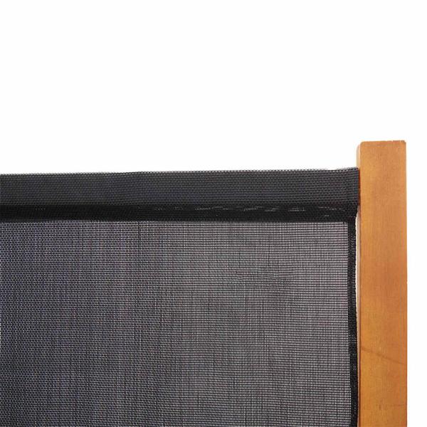 6-tlg. Raumteiler Schwarz 420x180 cm