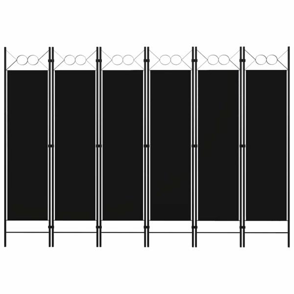 ARDEBO.de - 6-tlg. Raumteiler Schwarz 240 x 180 cm