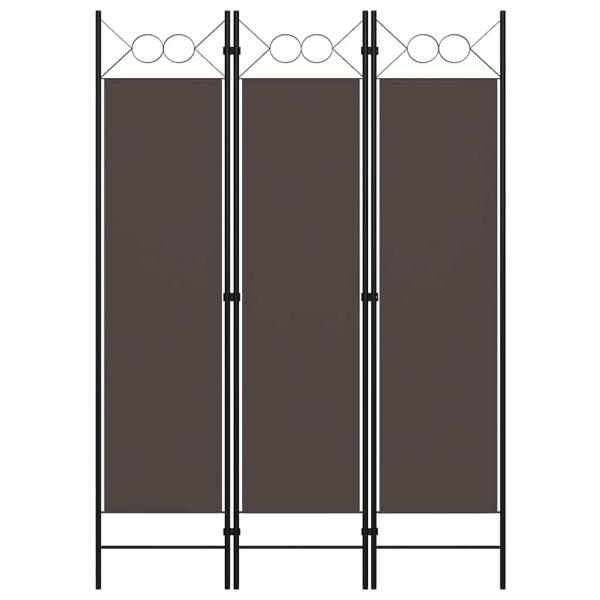 ARDEBO.de - 3-tlg. Raumteiler Braun 120 x 180 cm