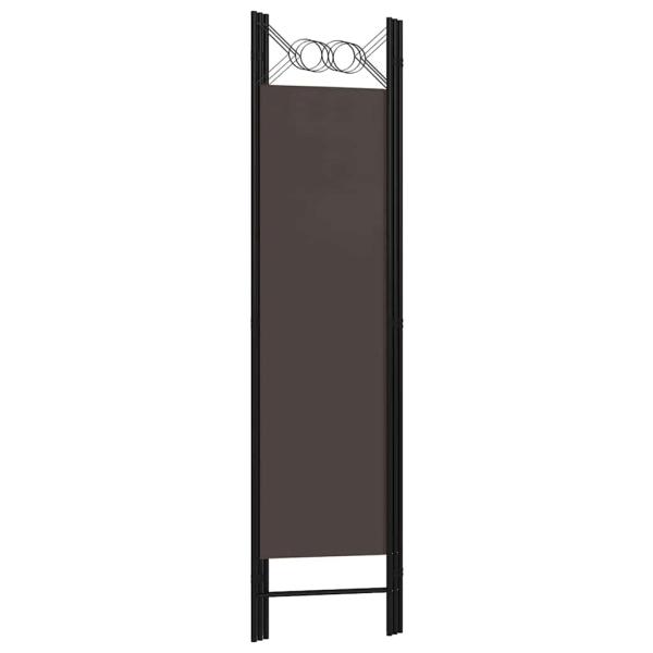 3-tlg. Raumteiler Braun 120 x 180 cm