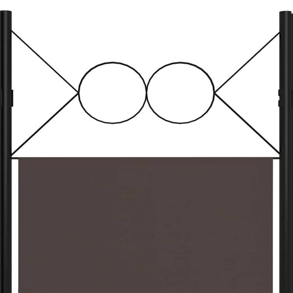 3-tlg. Raumteiler Braun 120 x 180 cm