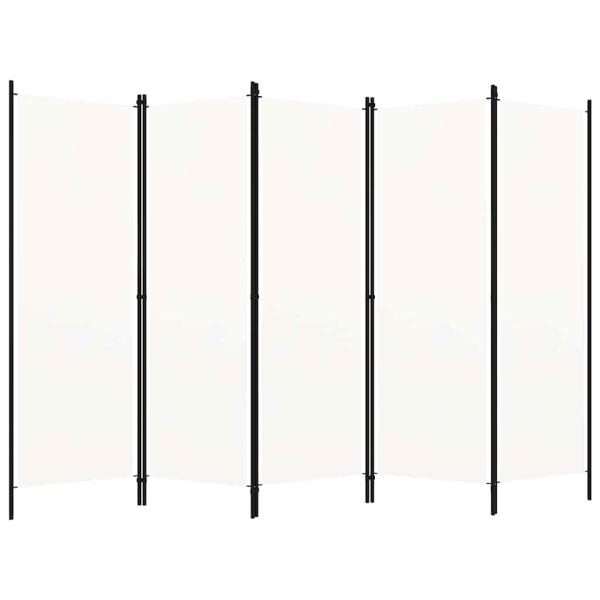 ARDEBO.de - 5-tlg. Raumteiler Wei? 250x180 cm