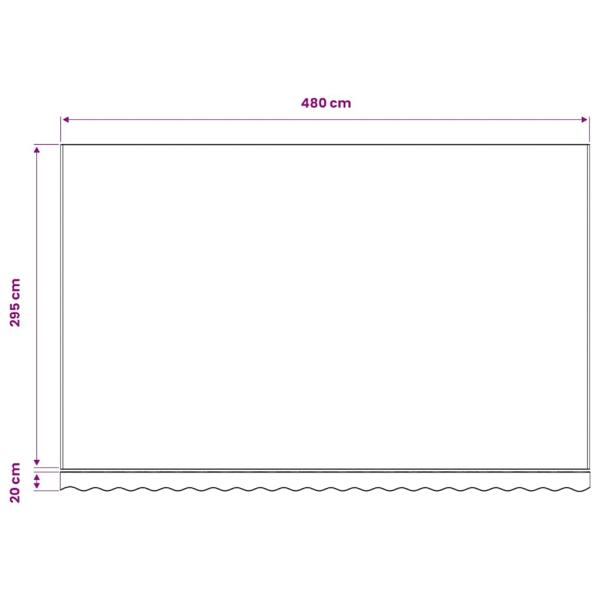 Ersatzstoff für Markise Grau 500x300 cm Polyester
