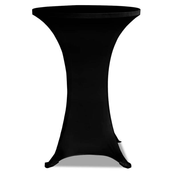 2 x Tischhusse für Stehtisch Stretchhusse Ø70 cm schwarz