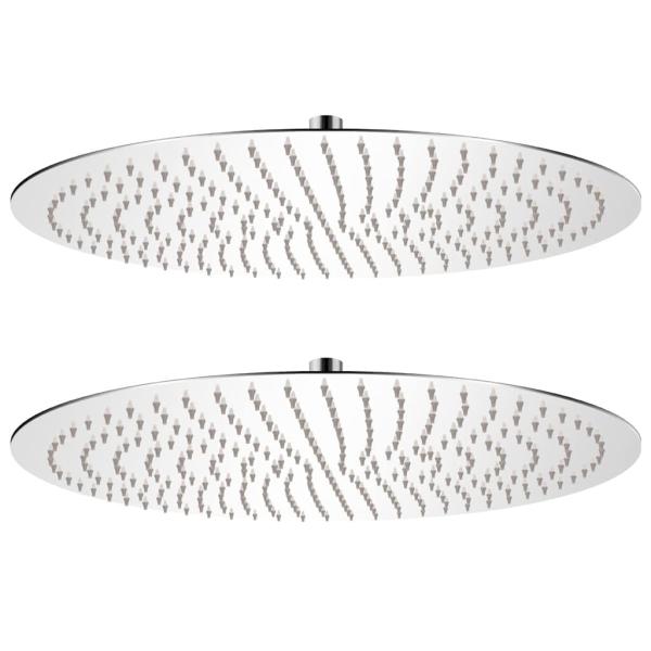 ARDEBO.de - Regenduschköpfe 2 Stk. Edelstahl Ø 50 cm
