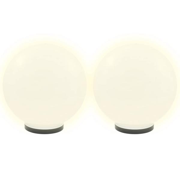 LED-Gartenleuchten 2 Stk. Kugelförmig 40 cm PMMA