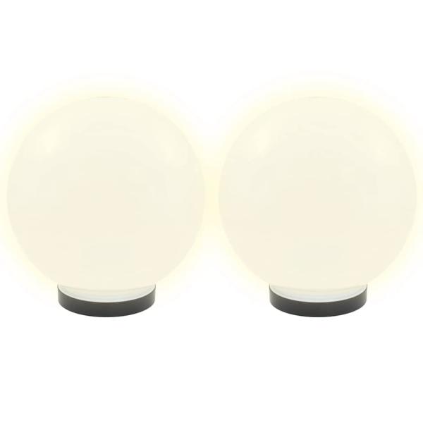 LED-Gartenleuchten 2 Stk. Kugelförmig 25 cm PMMA