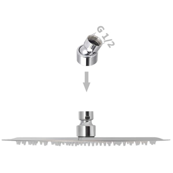 Regenbrause Edelstahl 25 cm Rund