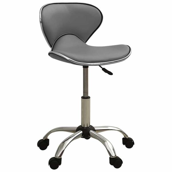 ARDEBO.de - Friseur Rollhocker Grau Kunstleder