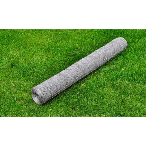 ARDEBO.de - Maschendraht Verzinkter Stahl 25x0,75 m Silbern
