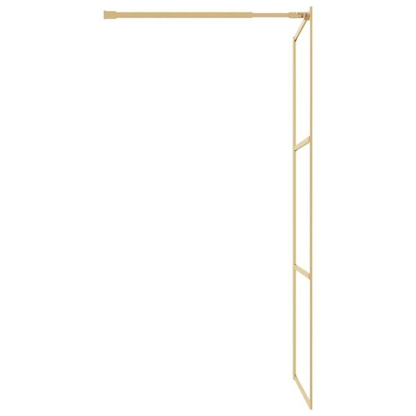Duschwand für Begehbare Dusche ESG Klarglas Golden 115x195cm
