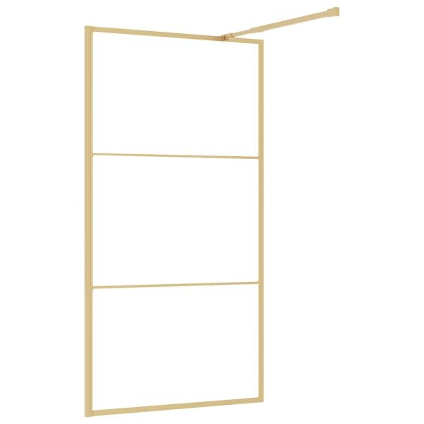 Duschwand für Begehbare Dusche ESG Klarglas Golden 115x195cm