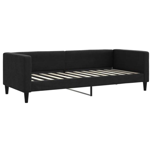 Tagesbett Schwarz 80x200 cm Stoff