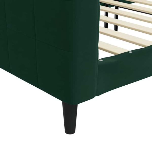 Tagesbett Dunkelgrün 100x200 cm Samt