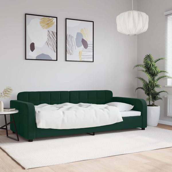 ARDEBO.de - Tagesbett Dunkelgrün 90x200 cm Samt