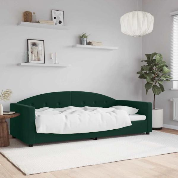 ARDEBO.de - Tagesbett Dunkelgrün 90x200 cm Samt