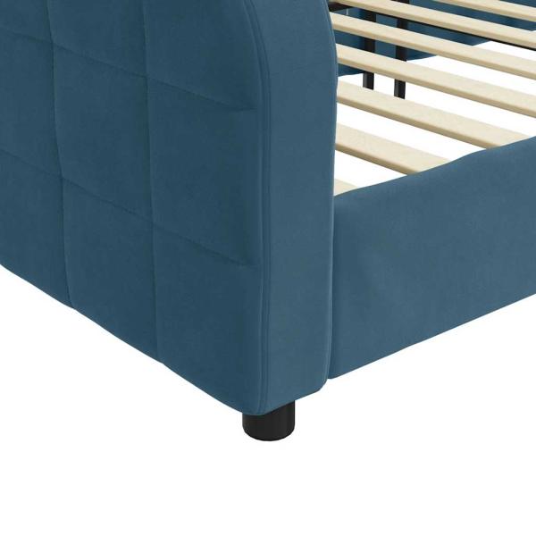 Tagesbett Blau 90x200 cm Samt