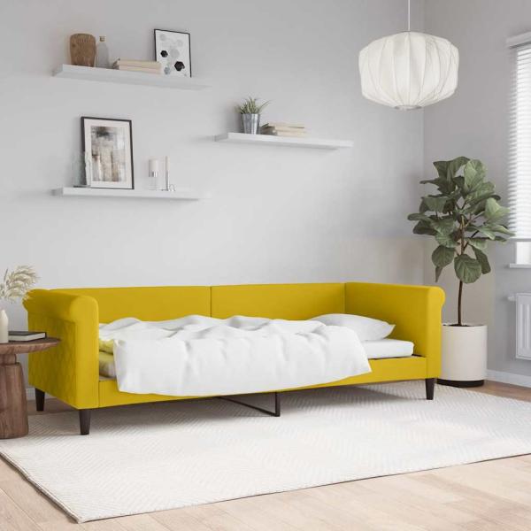 ARDEBO.de - Tagesbett Gelb 80x200 cm Samt