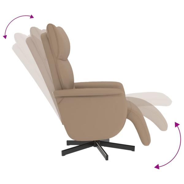 Relaxsessel mit Fußteil Cappuccino-Braun Kunstleder