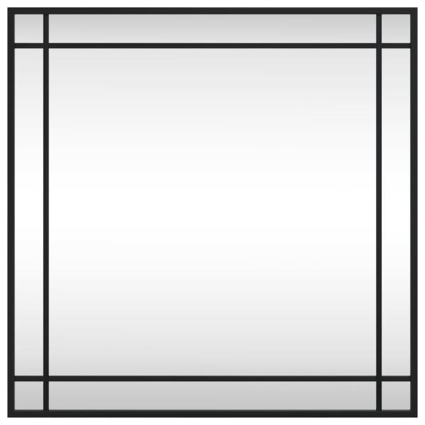 Wandspiegel Schwarz 60x60 cm Quadratisch Eisen