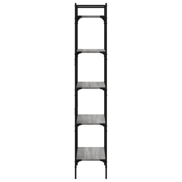 B?cherregal 5 F?cher Grau Sonoma 56x31,5x174 cm Holzwerkstoff