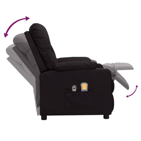 Massagesessel Elektrisch Schwarz Kunstleder
