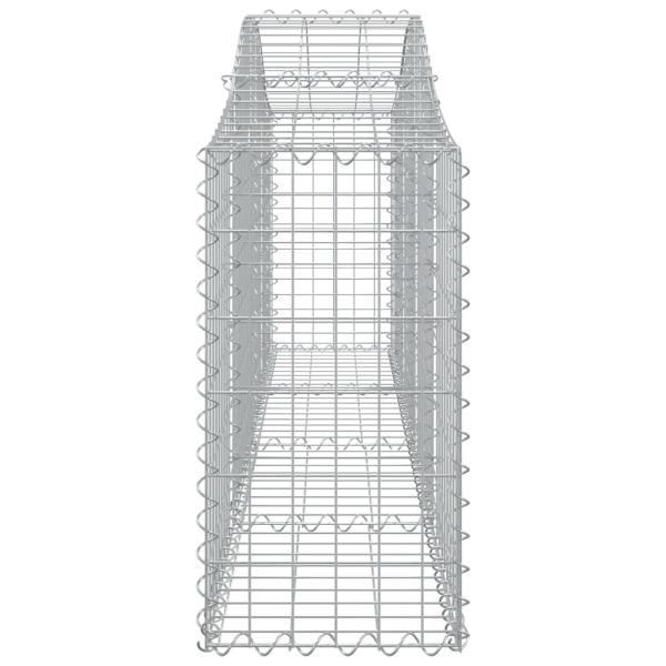 Gabionen mit Hochbogen 7 Stk. 200x30x60/80 cm Verzinktes Eisen