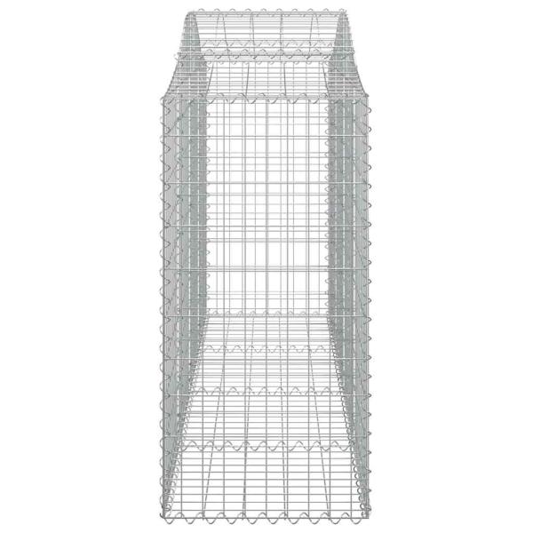 Gabionen mit Hochbogen 18 Stk 200x50x100/120cm Verzinktes Eisen