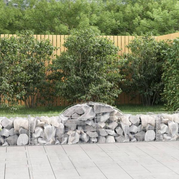 ARDEBO.de - Gabionen mit Hochbogen 30 Stk. 200x50x40/60 cm Verzinktes Eisen