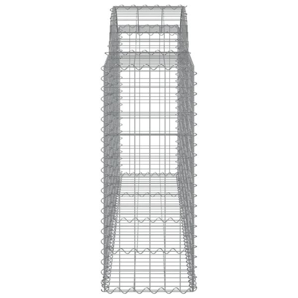 Gabionen mit Hochbogen 15 Stk 200x50x100/120cm Verzinktes Eisen