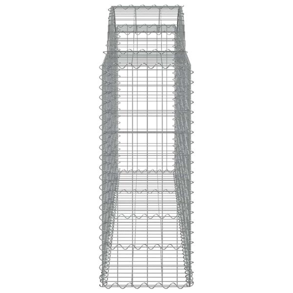 Gabionen mit Hochbogen 40 Stk 200x50x100/120cm Verzinktes Eisen