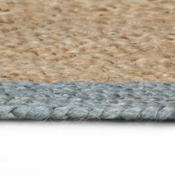 Teppich Handgefertigt Jute mit Olivgr?nem Rand 240 cm