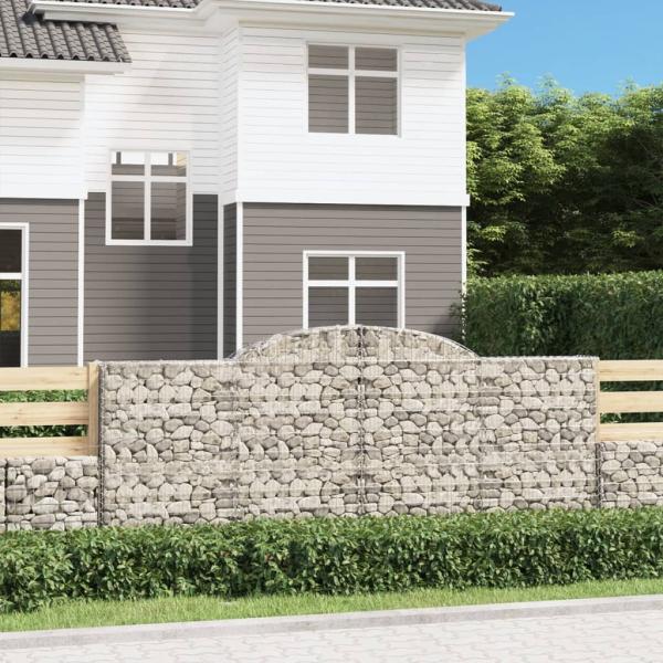 ARDEBO.de - Gabionen mit Hochbogen 20 Stk 300x50x120/140cm Verzinktes Eisen