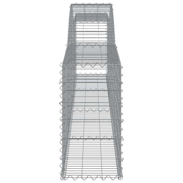 Gabionen mit Hochbogen 4 Stk. 400x30x60/80 cm Verzinktes Eisen