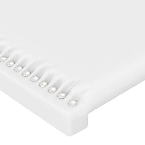 Kopfteil mit Ohren Weiß 103x23x118/128 cm Kunstleder