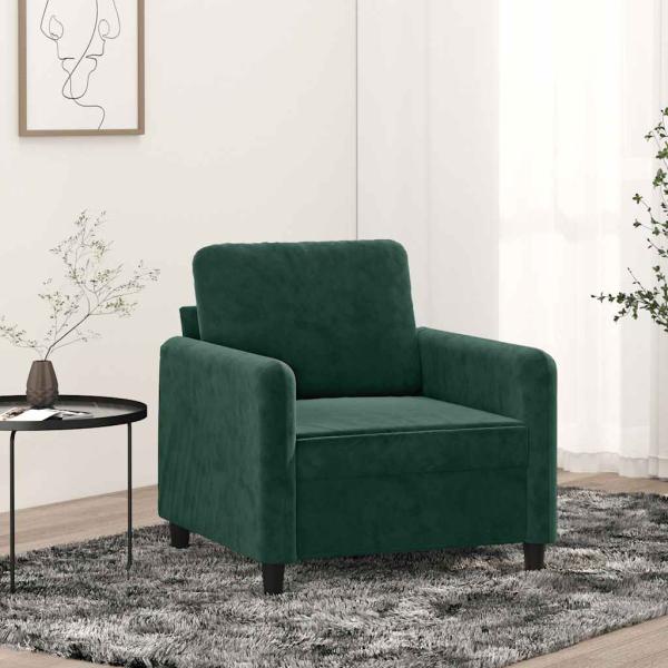 ARDEBO.de - Sessel Dunkelgrün 60 cm Samt