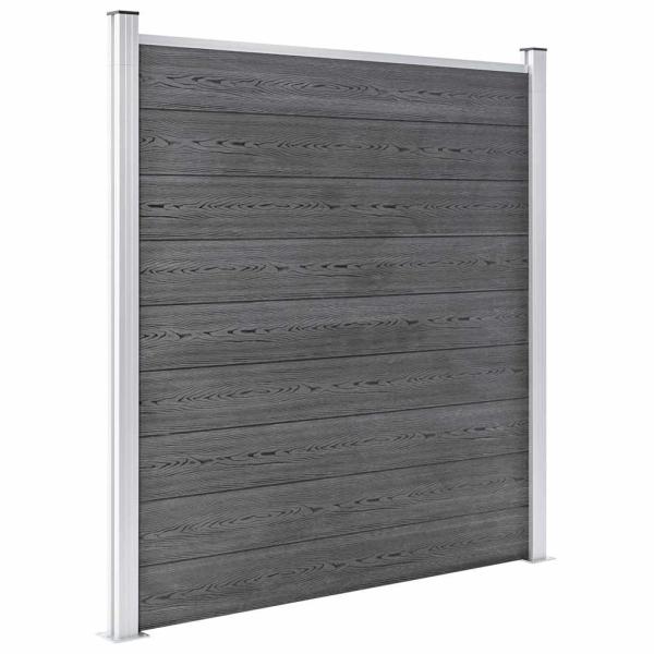 Gartenzaun WPC 353×186 cm Grau