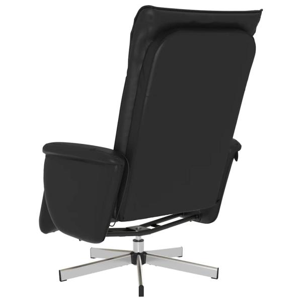 Massagesessel mit Fu?teil Schwarz Kunstleder