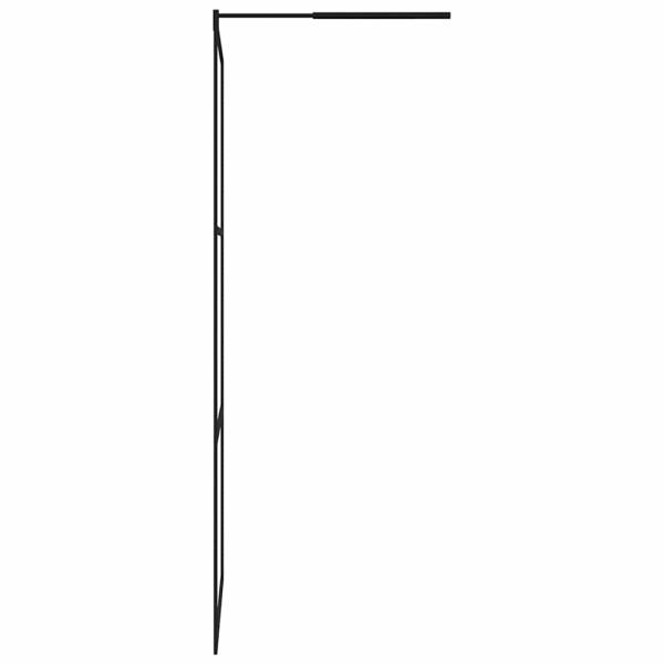 Duschwand für Begehbare Dusche ESG-Klarglas Schwarz 115x195 cm