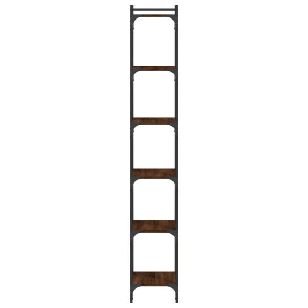 Bücherregal 6 Böden Braun Eiche-Optik 40x30x188cm Holzwerkstoff