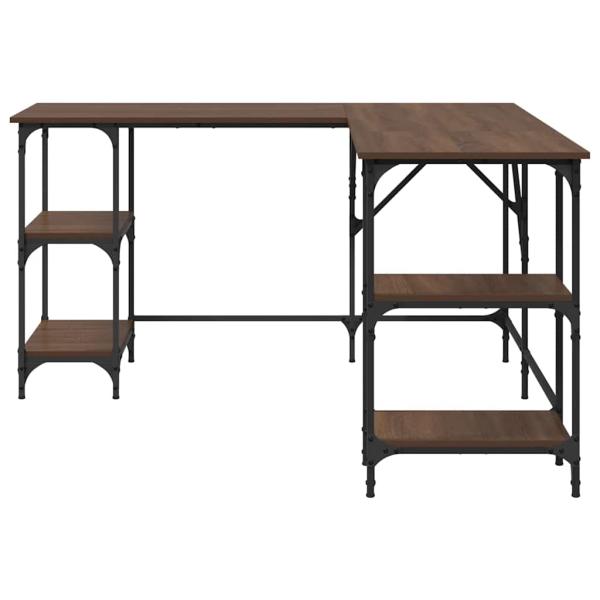 Schreibtisch Braun Eichen-Optik 139x139x75 cm Holzwerkstoff